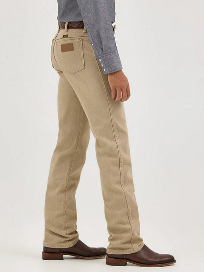 Wrangler Mens Cowboy Cut Slim Fit Jean - Prewashed Tan