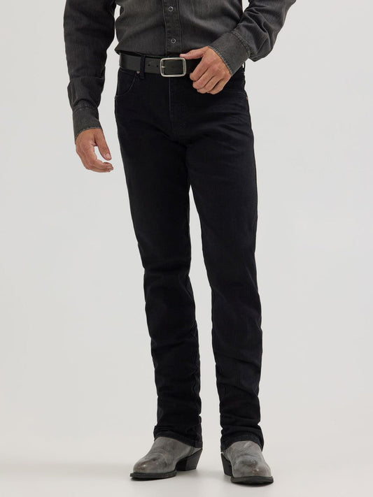 Wrangler Mens Retro Slim Straight Leg Pants (Black)