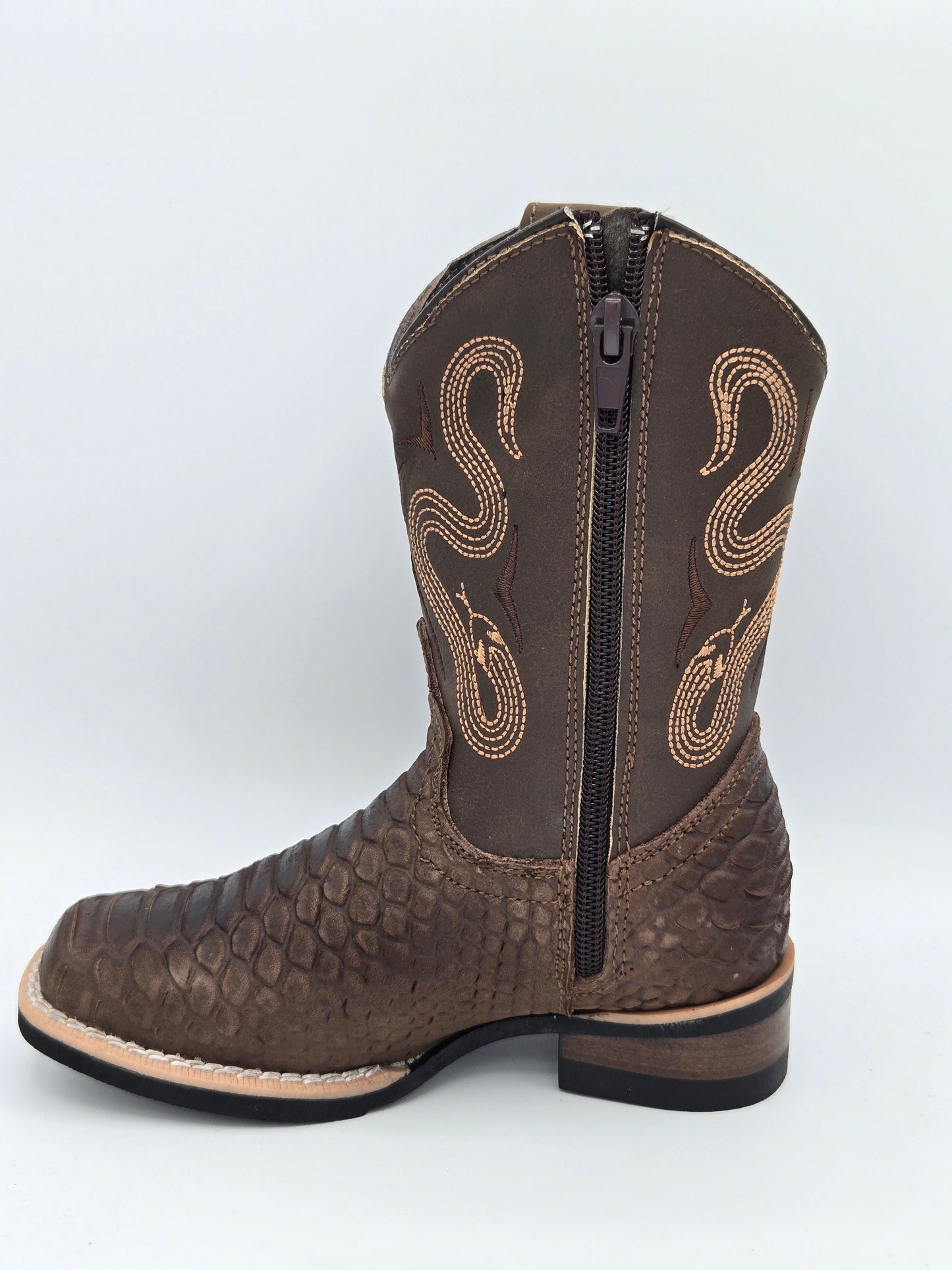 Joe Boots Kids Python Print Cowboy Boots