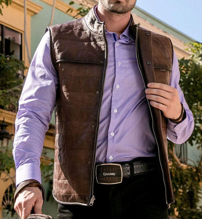 Cuadra Mens Woven Deer Belt - Brown bc261