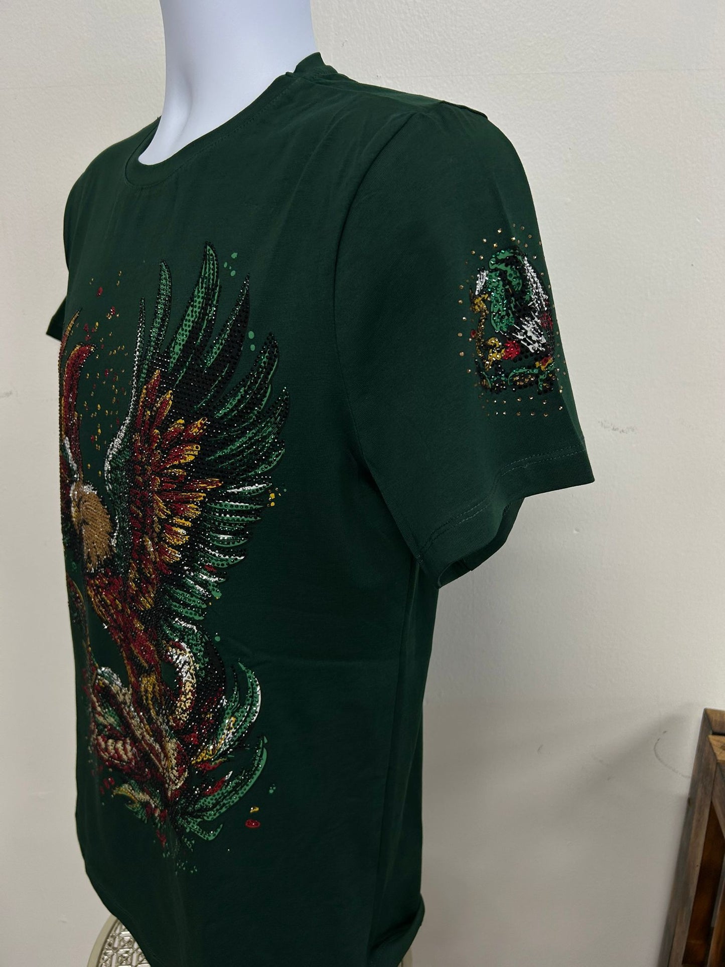 Mens Aguila Patria Rhinestone Slim Fit Thirt