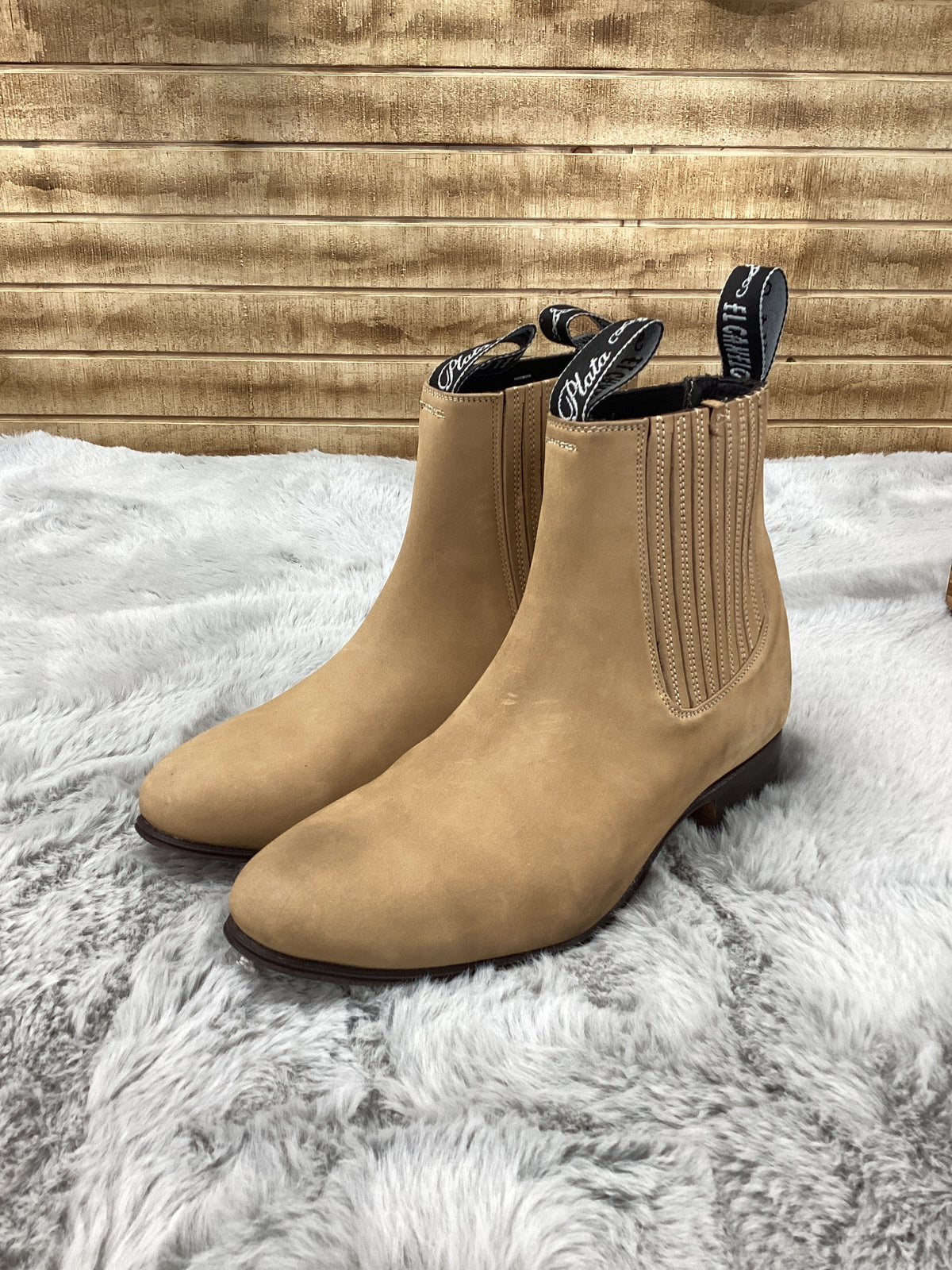El Canelo Mens Charro Ankle Boot Nobuck - Tan