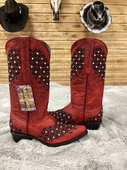 WildFlower WomenS Boot Siberia Retro Cristal (Red)