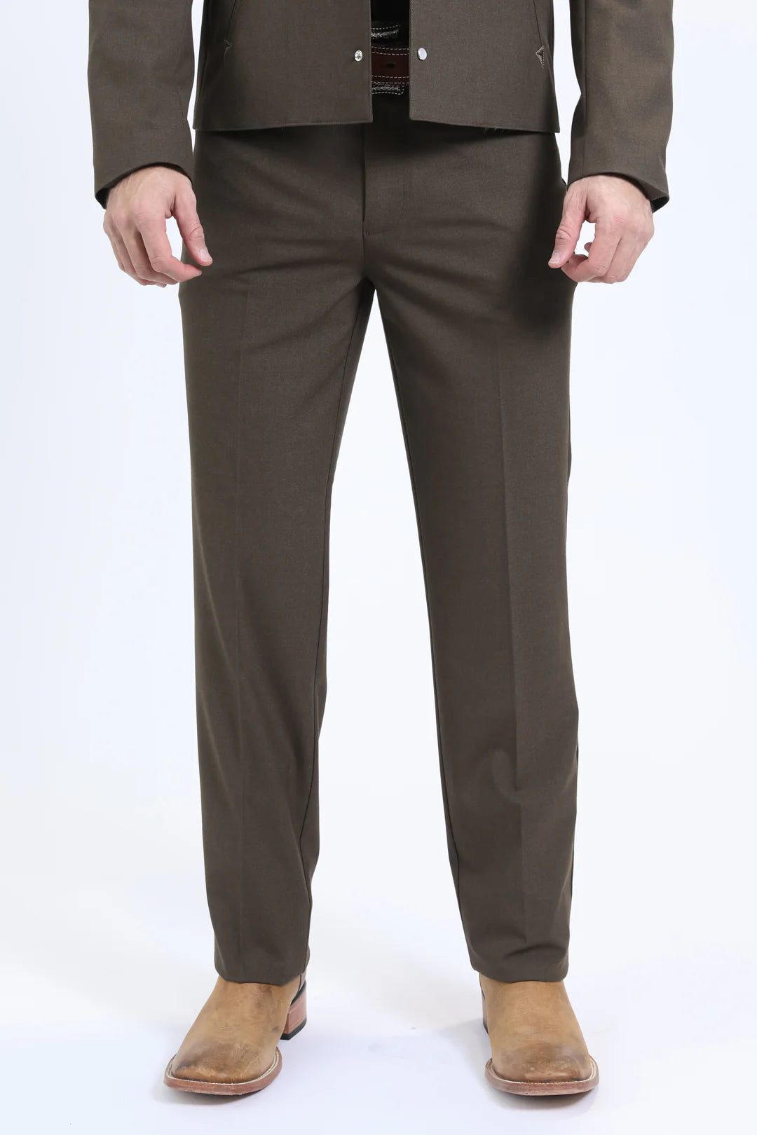 Platini Mens Western Sport Suit Set (Brown)