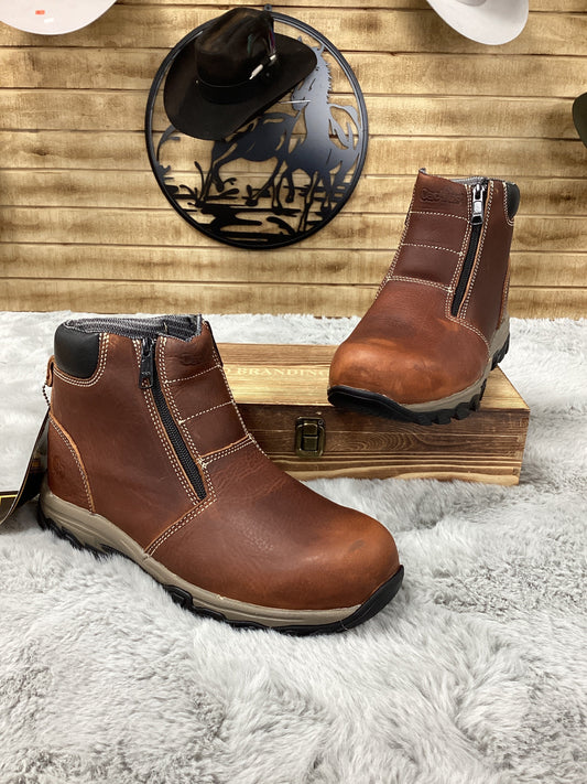 Cactus Mens Zipper Work Boot (Brown)6062