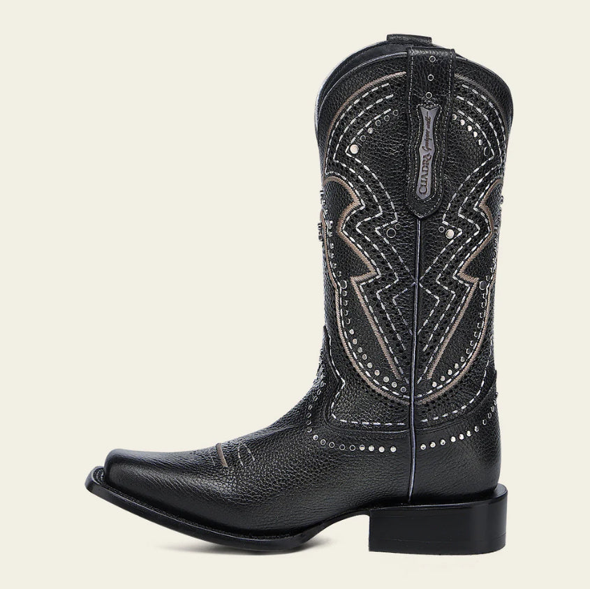Cuadra Womens Embroidered and Studded Rodeo Boots