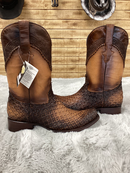 White Diamond Mens Boot Hudson M2 Woven (Brown)