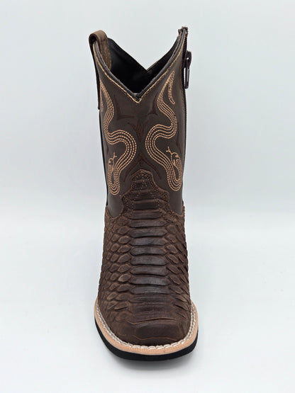 Joe Boots Kids Python Print Cowboy Boots