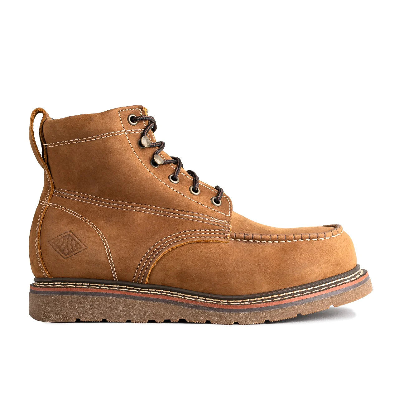 Bonanza Mens Frontier Flex 6" Moc Toe Work Boot - Crazy Brown