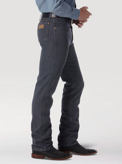 Wrangler Mens Cowboy Cut Slim Fit Jean (Charcoal Grey)