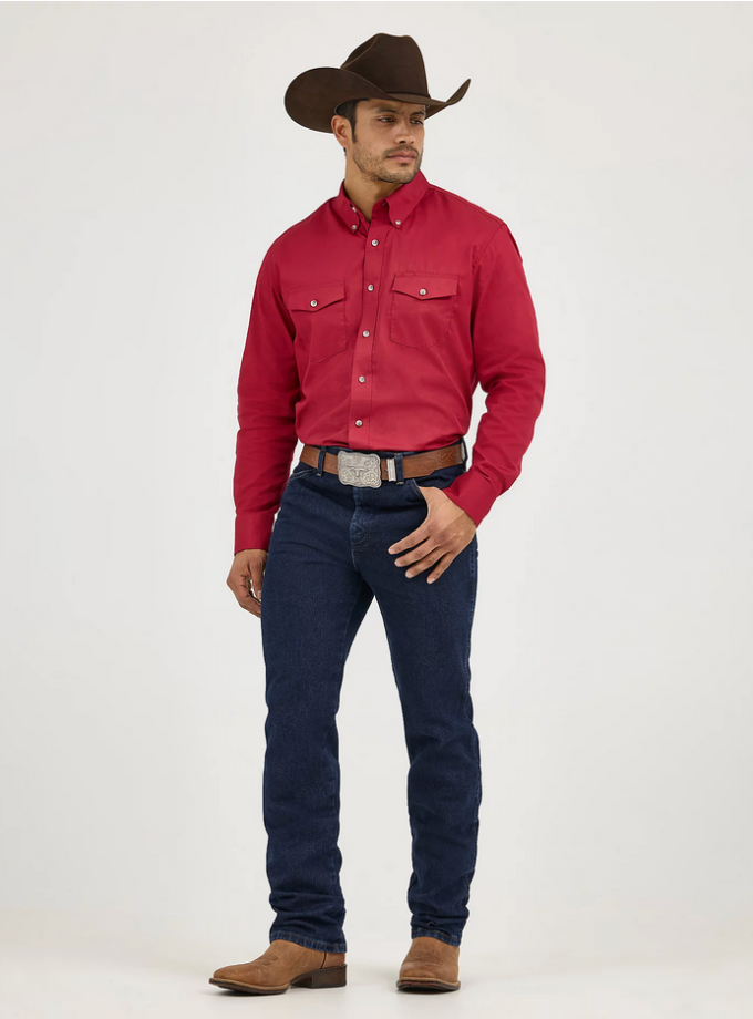 Wrangler Mens Cowboy Cut Slim Fit Jean - Dark Stone