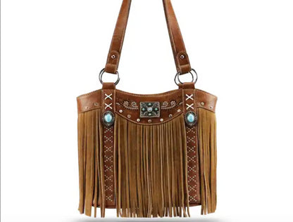 Montana Twist Leather Fringe w/ Concealed Carry Handbag