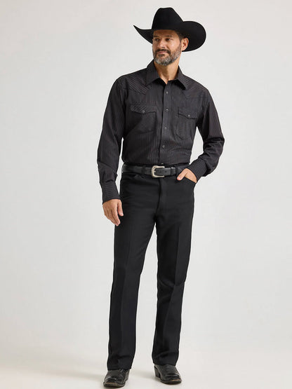 Wrangler Mens Wrancher Dress Jean (Black)