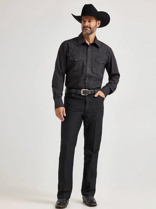 Wrangler Mens Wrancher Dress Jean (Black)