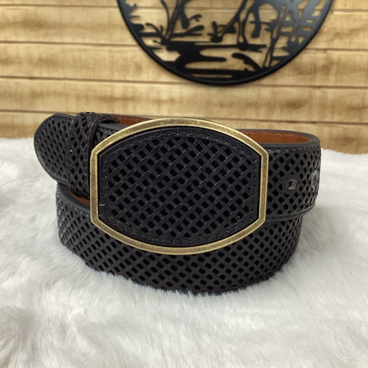 Del Cesar Petatillo Design Lazer Belt - Black