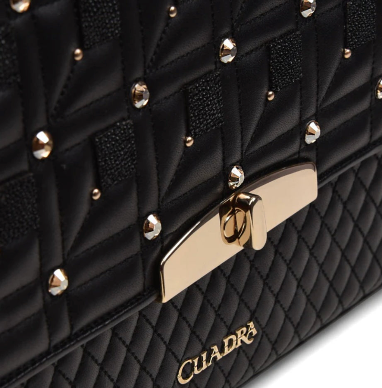 Cuadra Womens Handbag with Genuine Stingray Leather with Crystals
