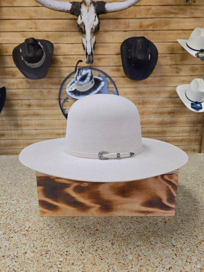 Cuernos Chuecos 6x Open Crown Wool Felt Hat (LEE DESCRIPCION, READ DESCRIPTION),  - Black Silverbelly