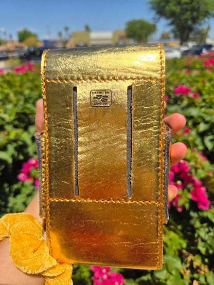 Frontera Lazered Aztec Sun Belt - Gold