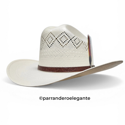 Cuernos Chuecos 100X Johnson Double Diamond Vent Shantung Hat