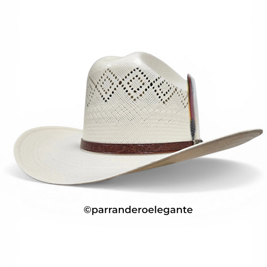 Cuernos Chuecos 100X Johnson Double Diamond Vent Shantung Hat