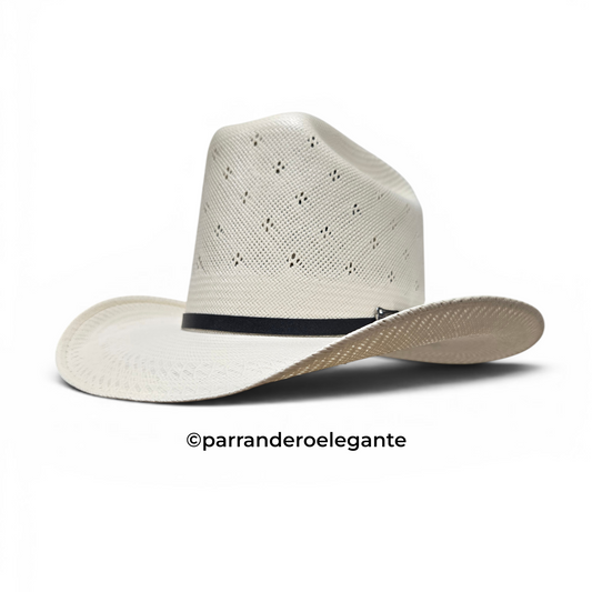 White Diamond 200x Flower Vent Ala Chica w/ Feather Sombrero