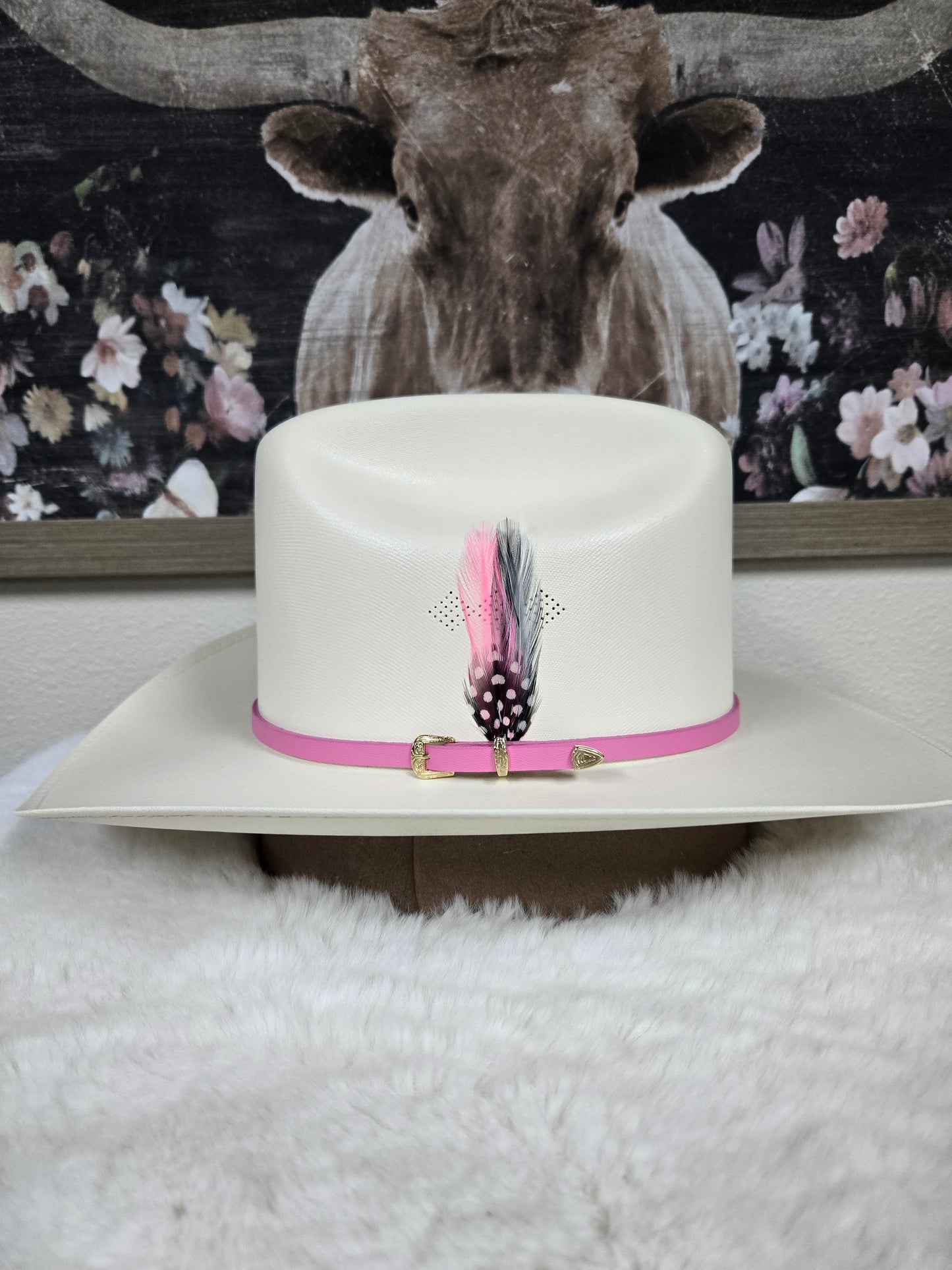 1000x Coquette Sinaloa Telar Sombrero Hat - Guadalupana Pink