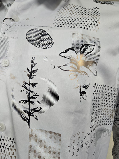 Montero Mens Foil Floral Long-Sleeve Shirt - MT0826
