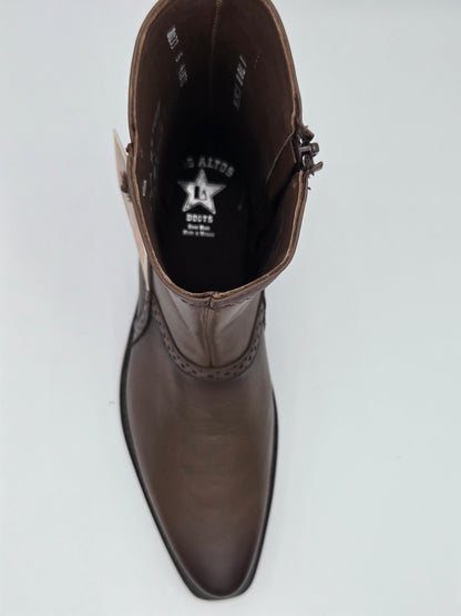 Los Altos Mens Leather Dress Boot - Faded Brown 2616