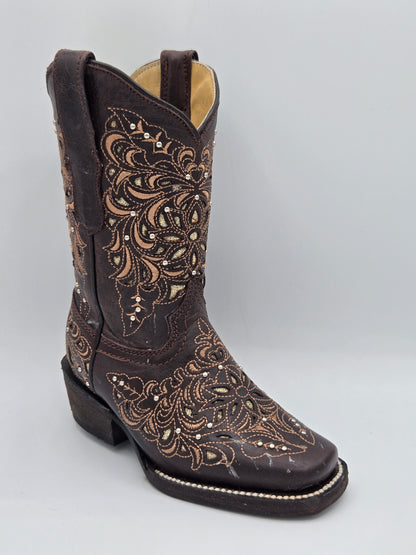 Rockem Kids Studded Boots - Chocolate