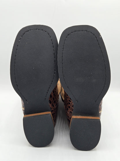 Hooch Kids Caiman Print Boots - Cafe