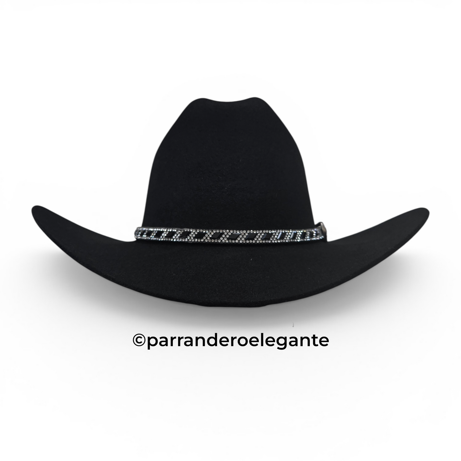 L'élégante Sinaloa Wool Felt Texana Hat - Black