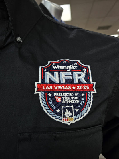 Wrangler Mens NFR 2026 Las Vegas Long Sleeve Shirt - Black
