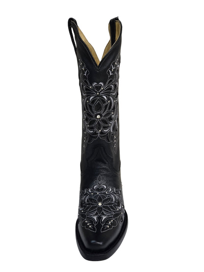 Rockem WomenS Boot Country Waxy Retro (Black)