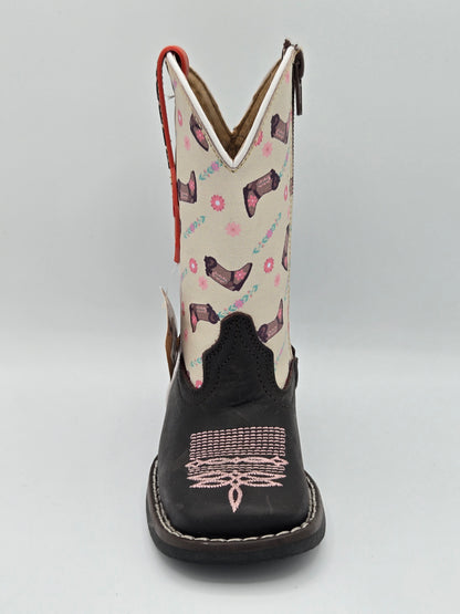 Hooch Kids Boot Pattern Boot - Black