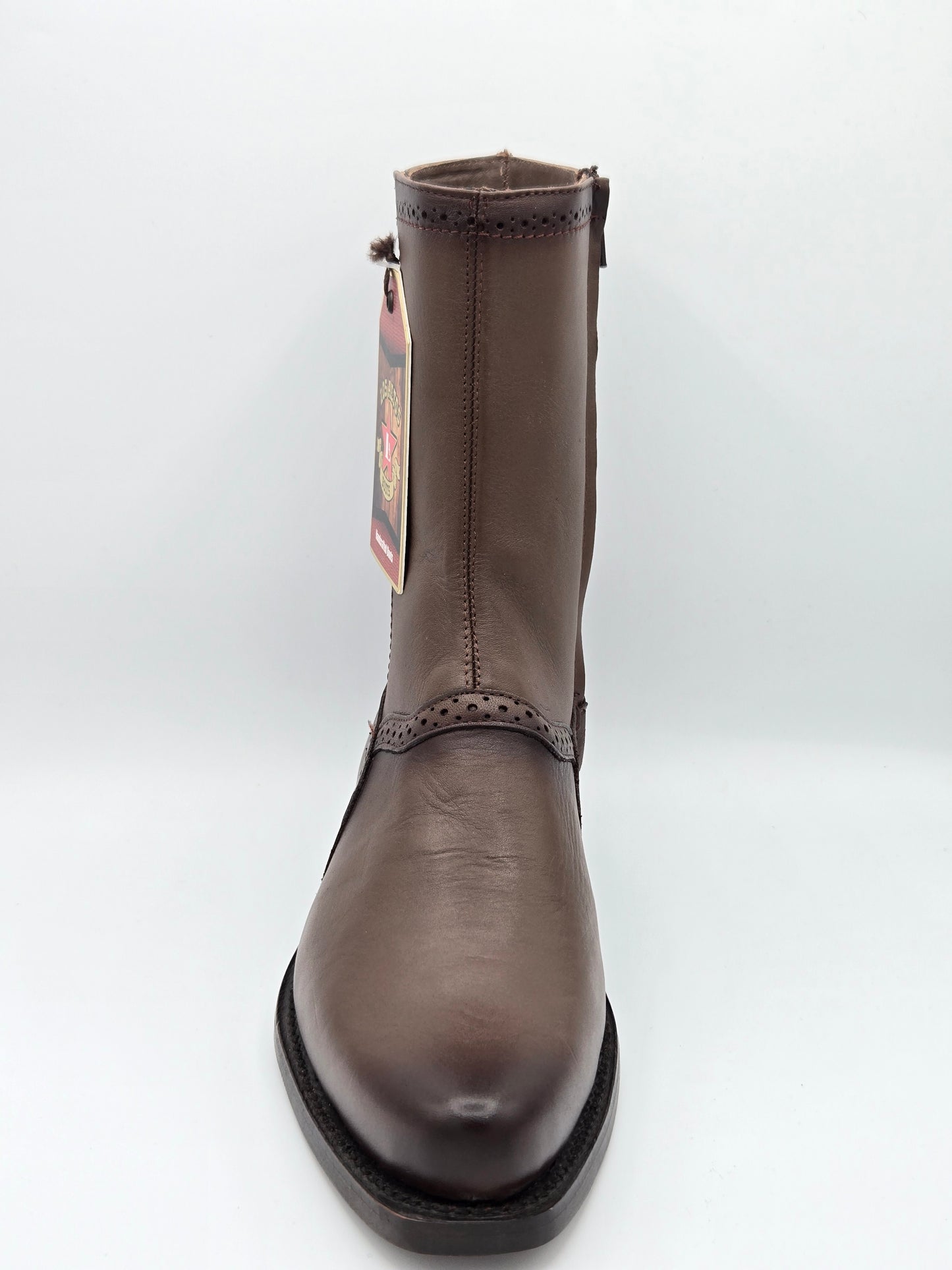 Los Altos Mens Leather Dress Boot - Faded Brown 2616