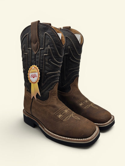 Establo Mens Rodeo Work Boot Bota de Trabajo - Tan Crazy 540