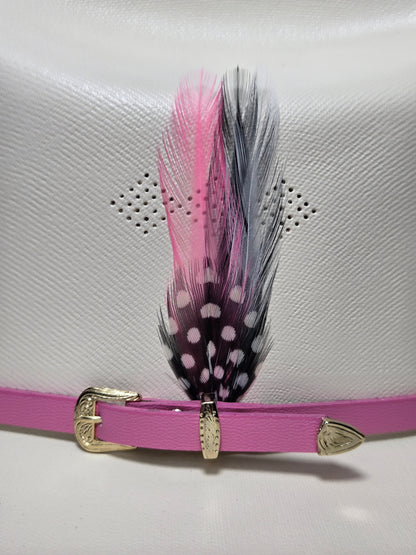 Coquette Sinaloa Telar Sombrero Hat - Guadalupana Pink