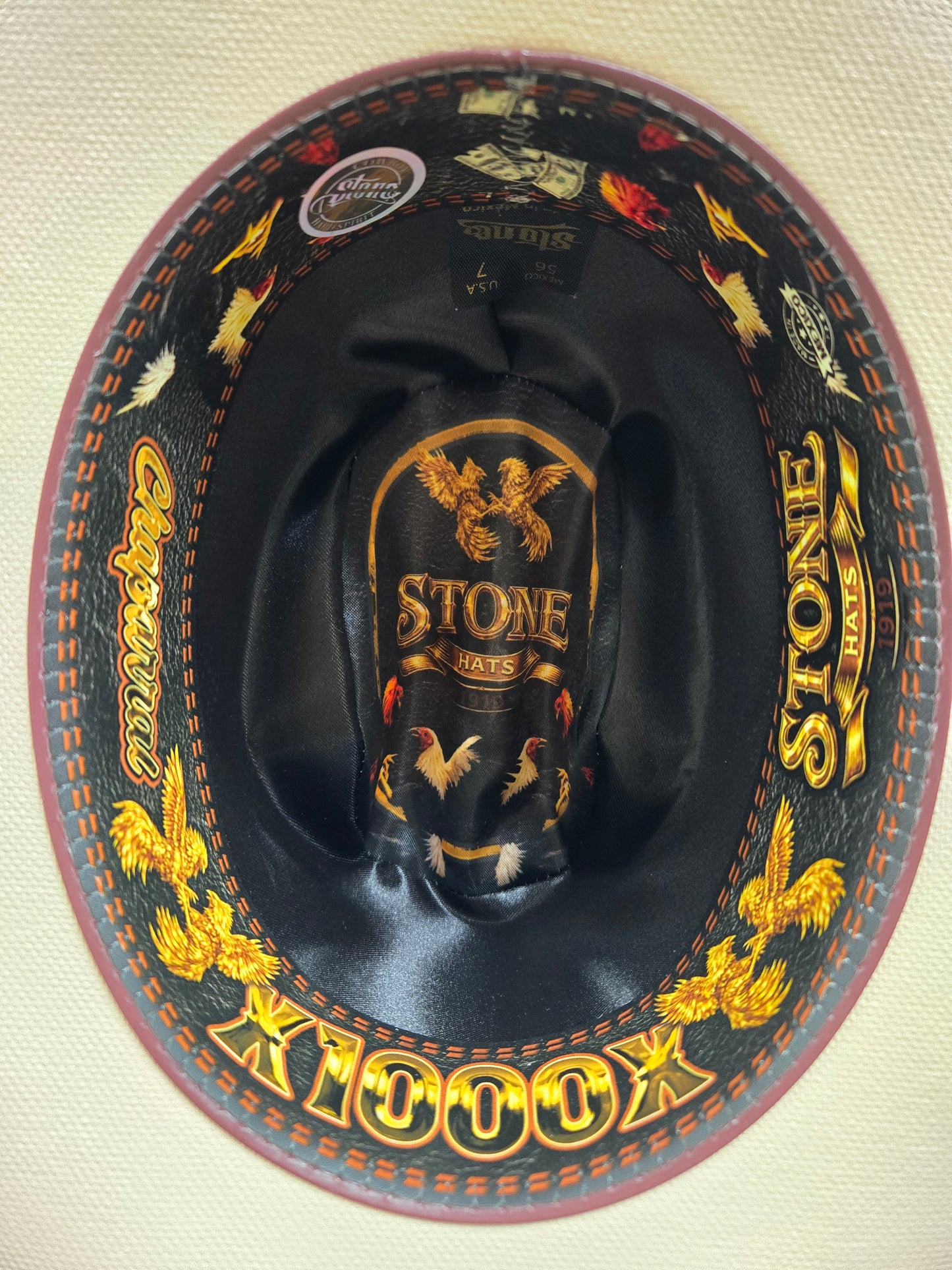 Stone 1000x Chaparral El Gallo Telar Sombrero Hat