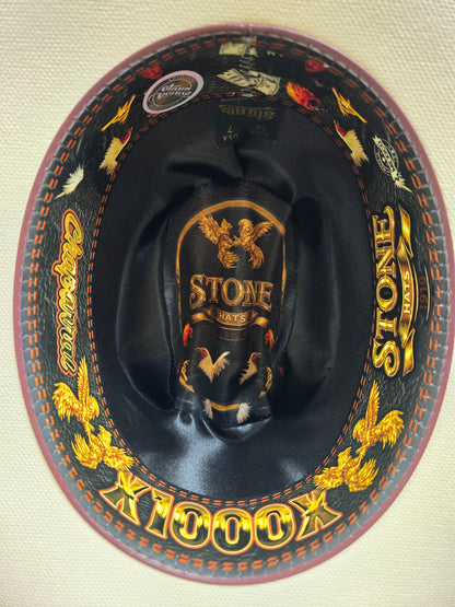 Stone 1000x Chaparral El Gallo Telar Sombrero Hat
