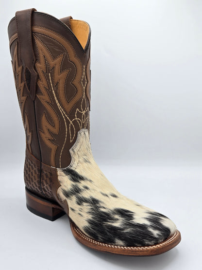 Hooch Mens Cowhide Square Toe Boots