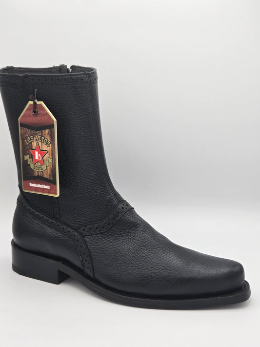 Los Altos Mens Deer Dress Boot - Black 8305