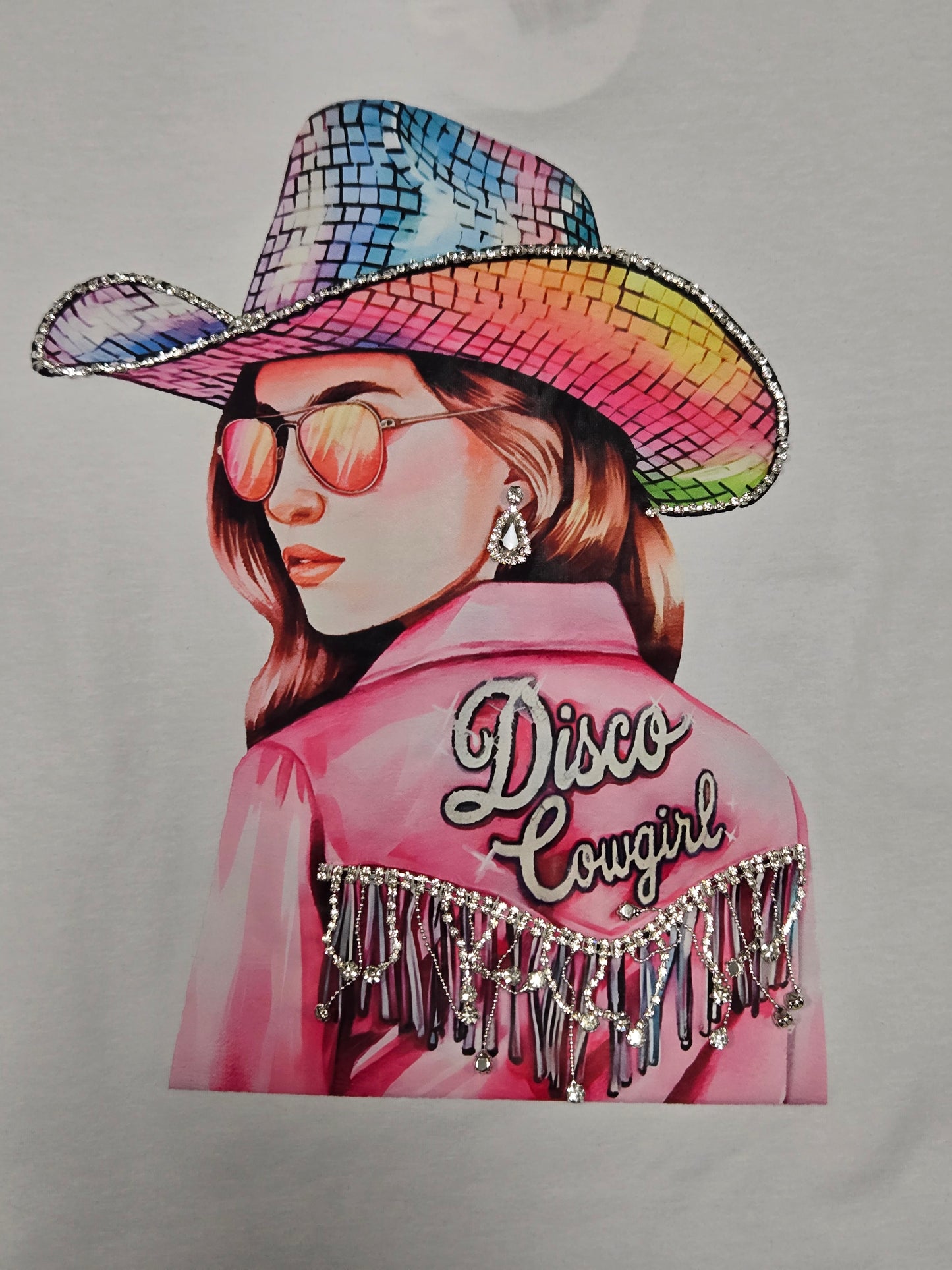 Womens Disco Cowgirl Printed TShirt
