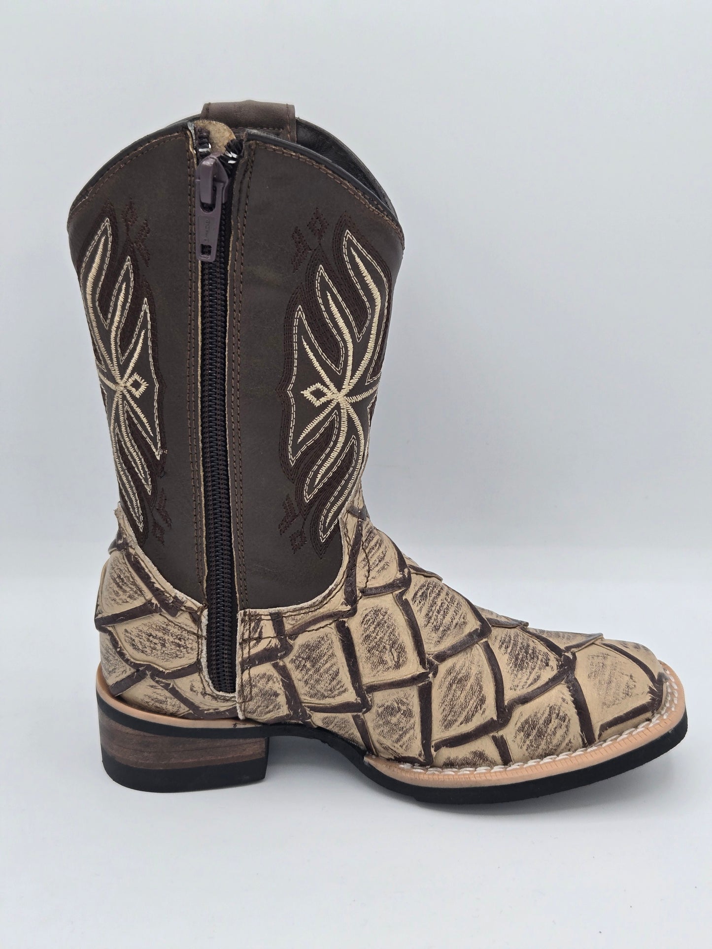 Joe Boots Kids Fish Print Cowboy Boots
