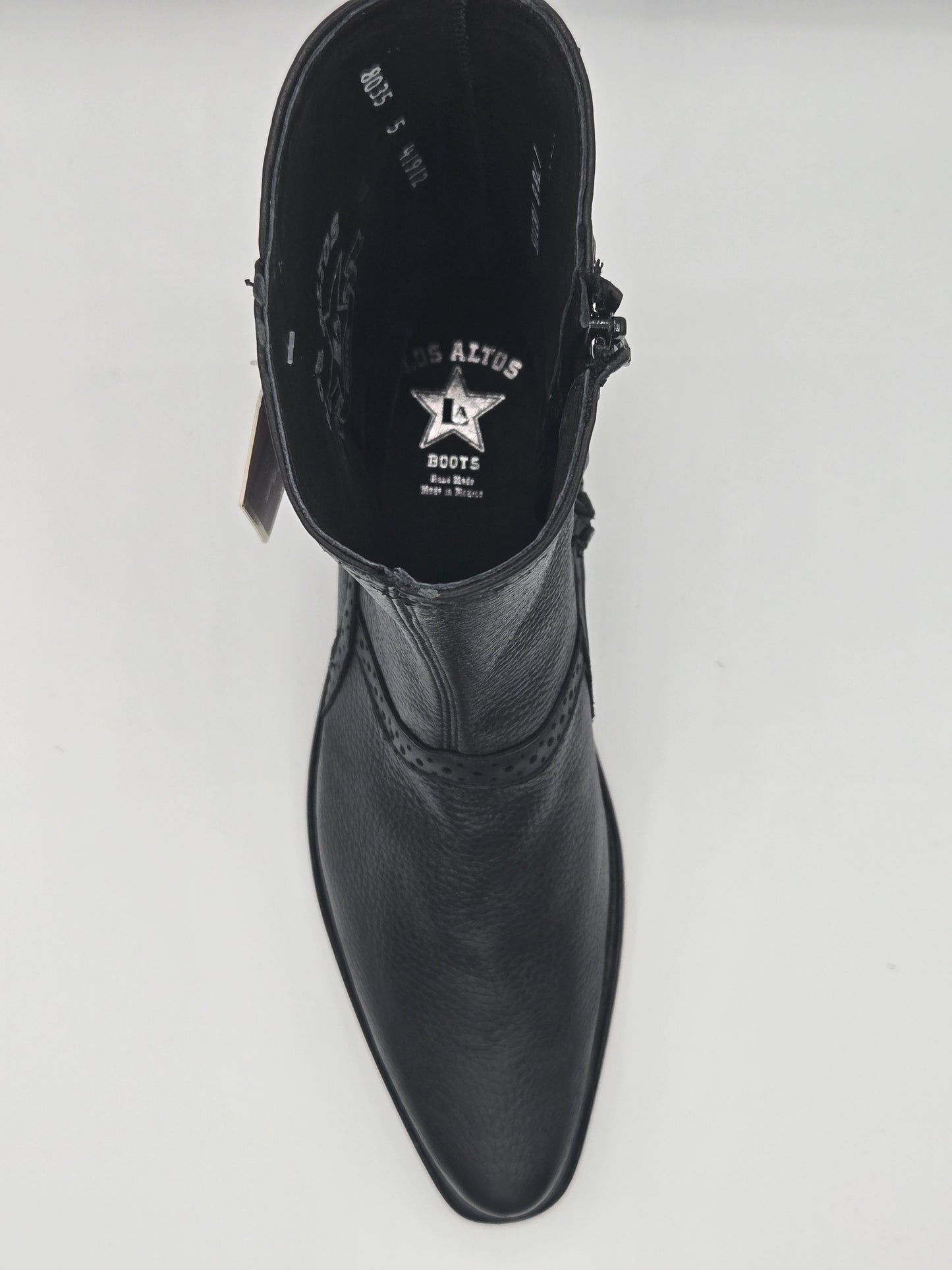 Los Altos Mens Deer Dress Boot - Black 8305