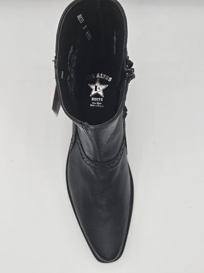 Los Altos Mens Deer Dress Boot - Black 8305