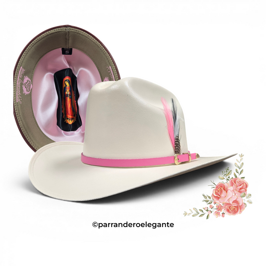 Coquette Nina Sombrero Sinaloa Cowboy Hat - Guadalupana Pink