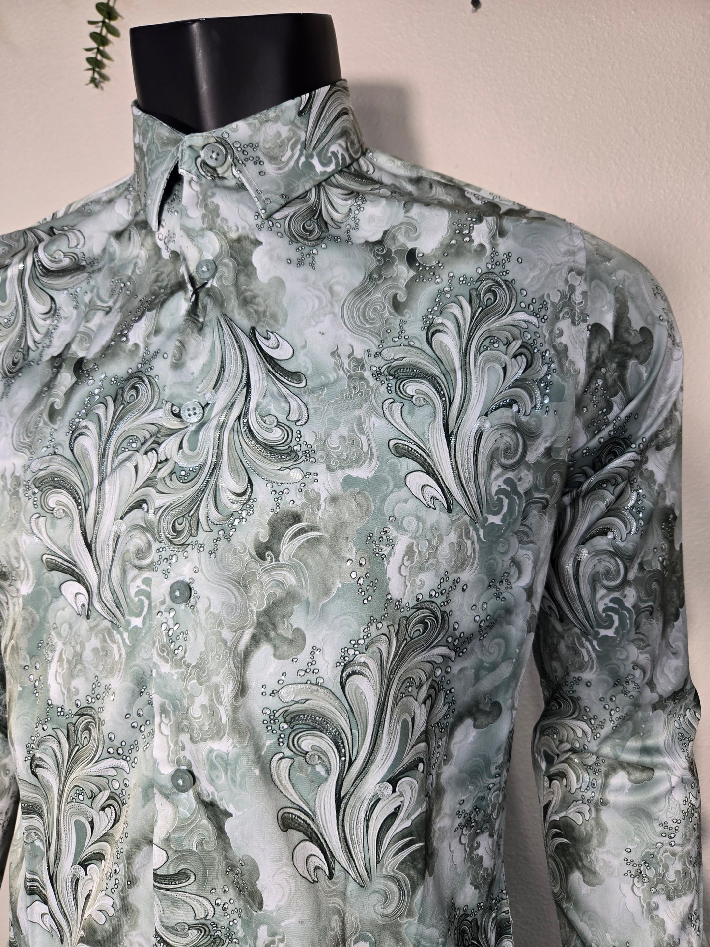 Lamasini Mens Gizmo Long Sleeve Shirt Fresca - Mint