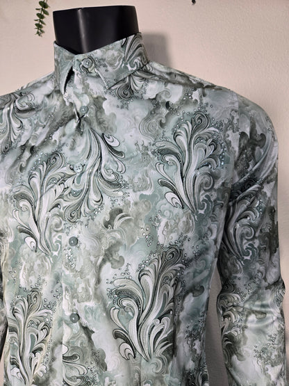 Lamasini Mens Gizmo Long Sleeve Shirt Fresca - Mint