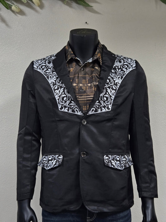 Montero Mens Embroidered Dress Coat