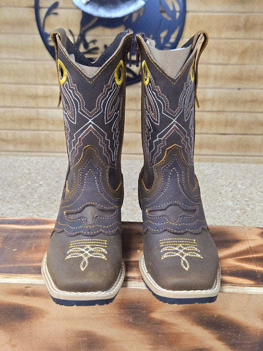 Joe Boots K.ds Leather, floter  Cowboy BRN Boot